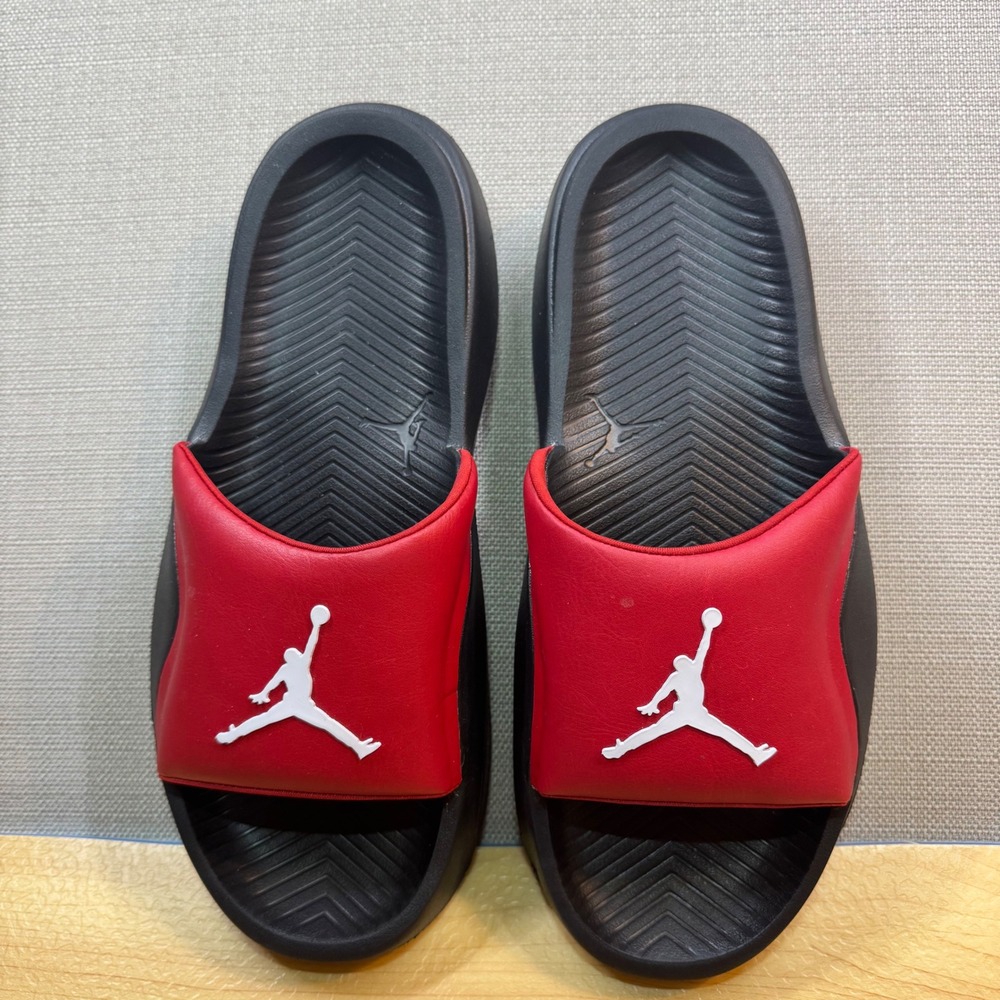 Air Jordan Jumpman Mens Foam Slides Red Black Size 10